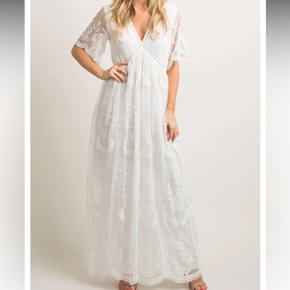 Pinkblush White Maternity Dress